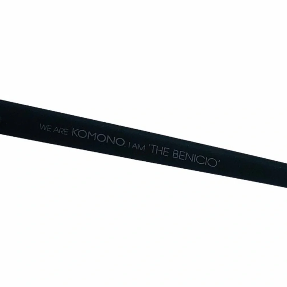 KOMONO - Benicio CZ Black Rubber Sunglasses NWT
